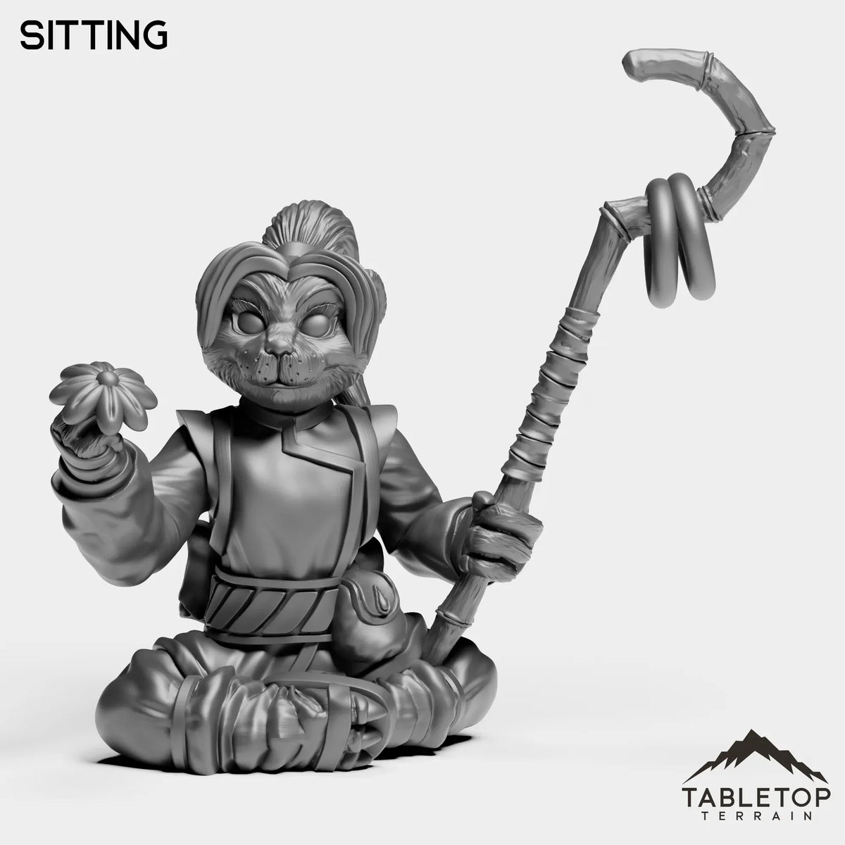 Tabletop Terrain Miniature Sitting Panda Girl