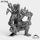 Tabletop Terrain Miniature Sitting Troll Leader