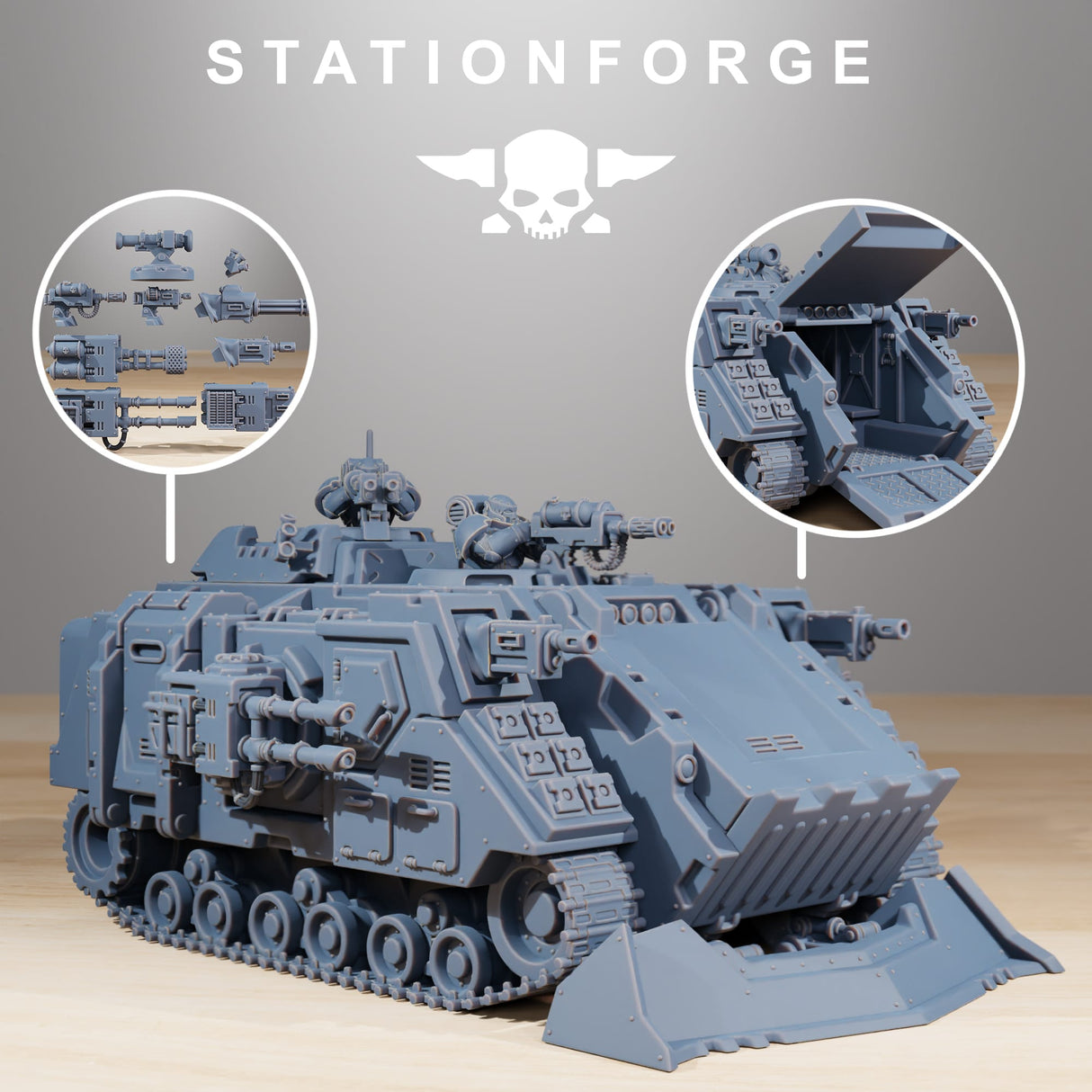 Tabletop Terrain Miniature Socratis Dominator Tank