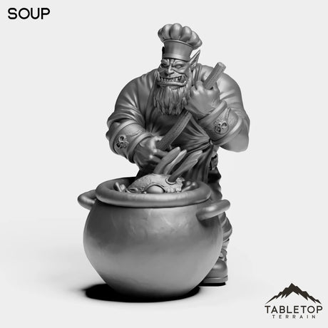 Tabletop Terrain Miniature Soup Orc Chef