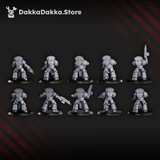 Tabletop Terrain Miniature Space Knights Tactical Squad (x10) - Prime Armored Battleline Unit