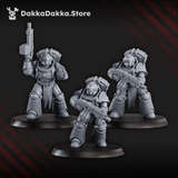 Tabletop Terrain Miniature Space Knights Tactical Squad (x10) - Prime Armored Battleline Unit