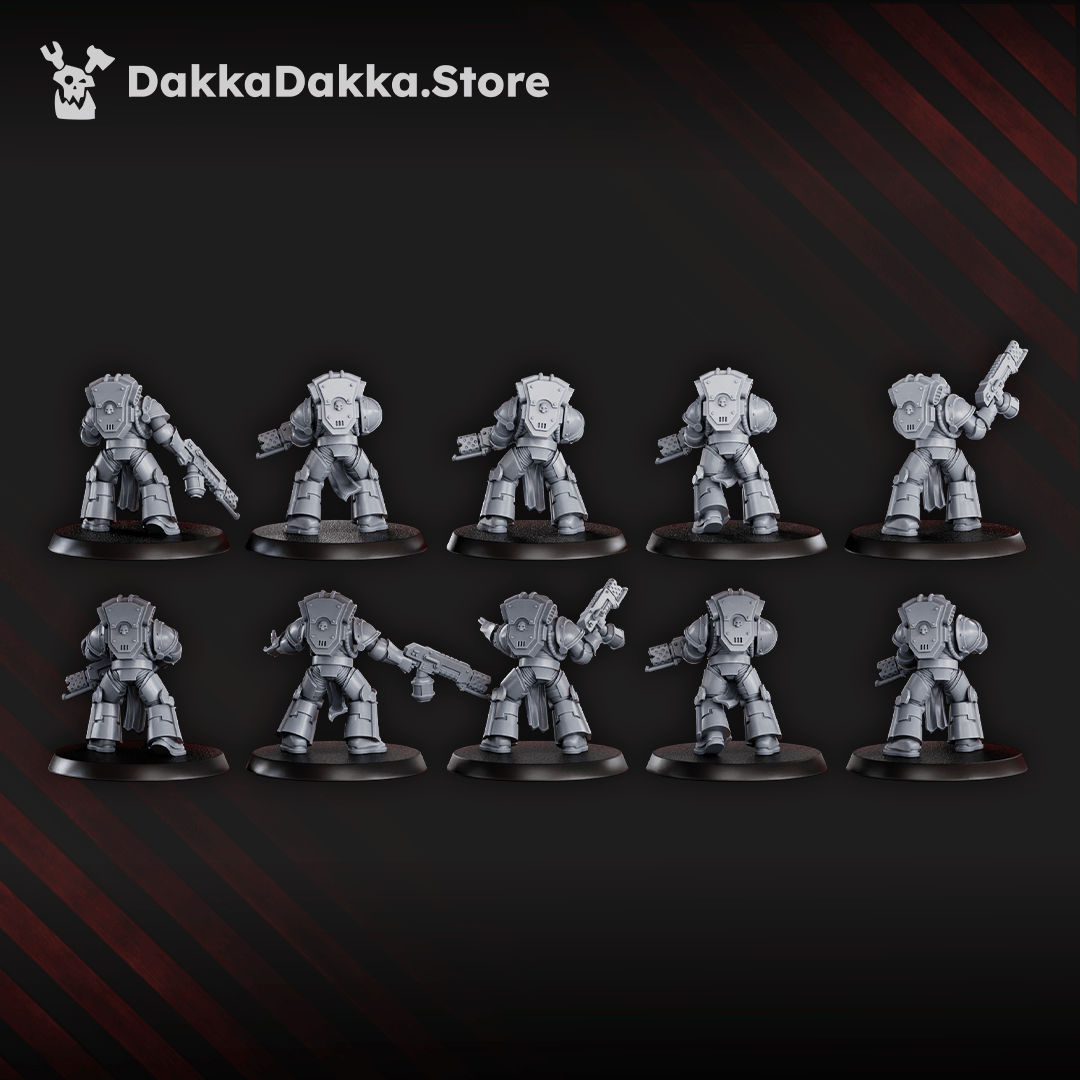Tabletop Terrain Miniature Space Knights Team Ignitium (x10) - Prime Armored Fire Squad
