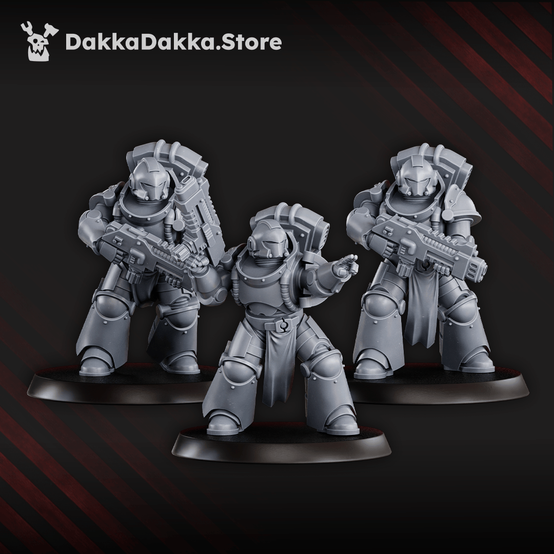 Tabletop Terrain Miniature Space Knights Team Pulsarum (x10) - Prime Armored Fire Squad