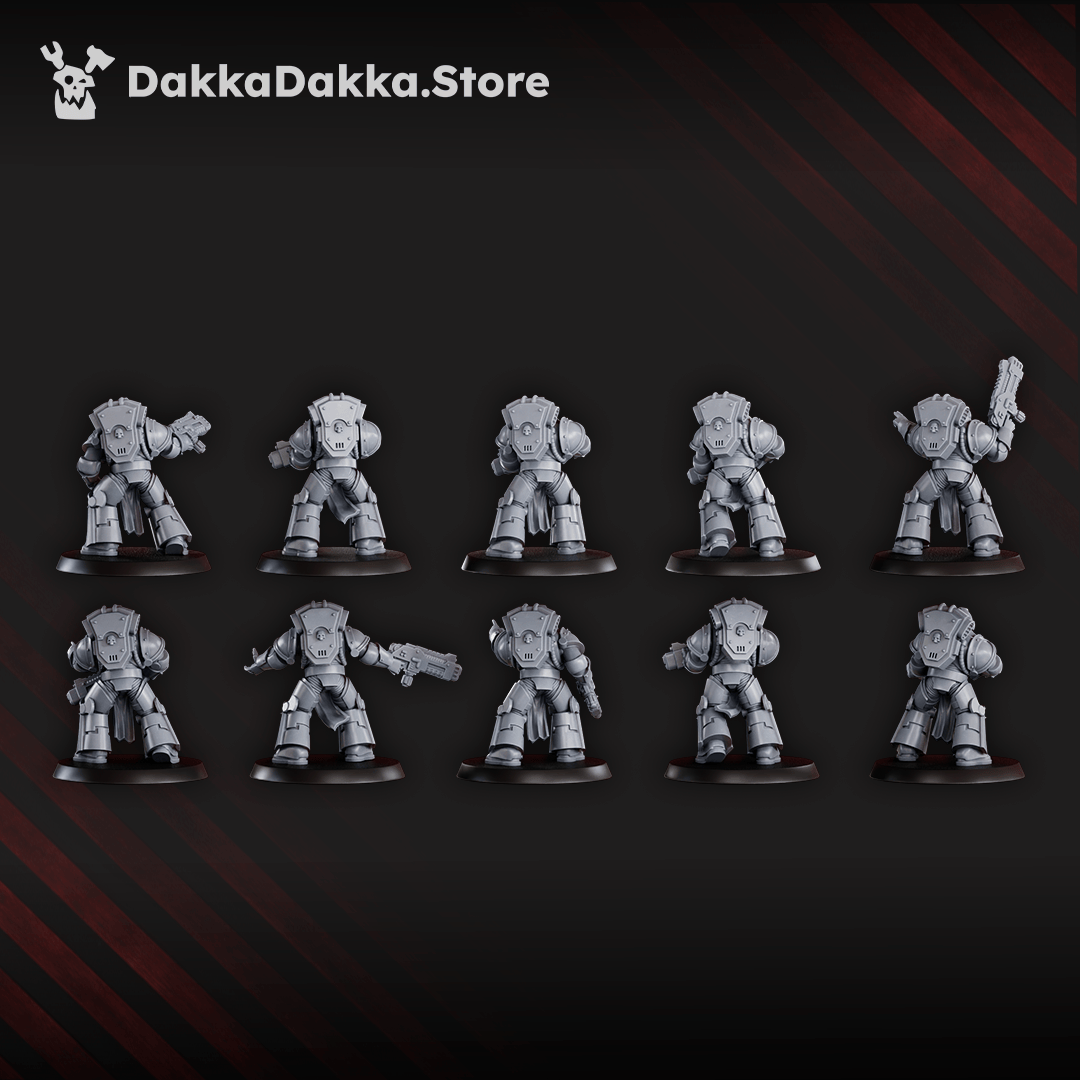 Tabletop Terrain Miniature Space Knights Team Pulsarum (x10) - Prime Armored Fire Squad