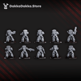 Tabletop Terrain Miniature Space Knights Team Pulsarum (x10) - Prime Armored Fire Squad