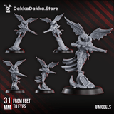 Tabletop Terrain Miniature Spacelair Airborne Anchorites Squad (x8)