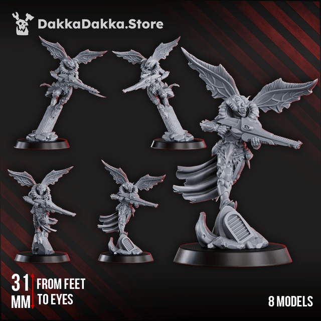 Tabletop Terrain Miniature Spacelair Airborne Anchorites Squad (x8)