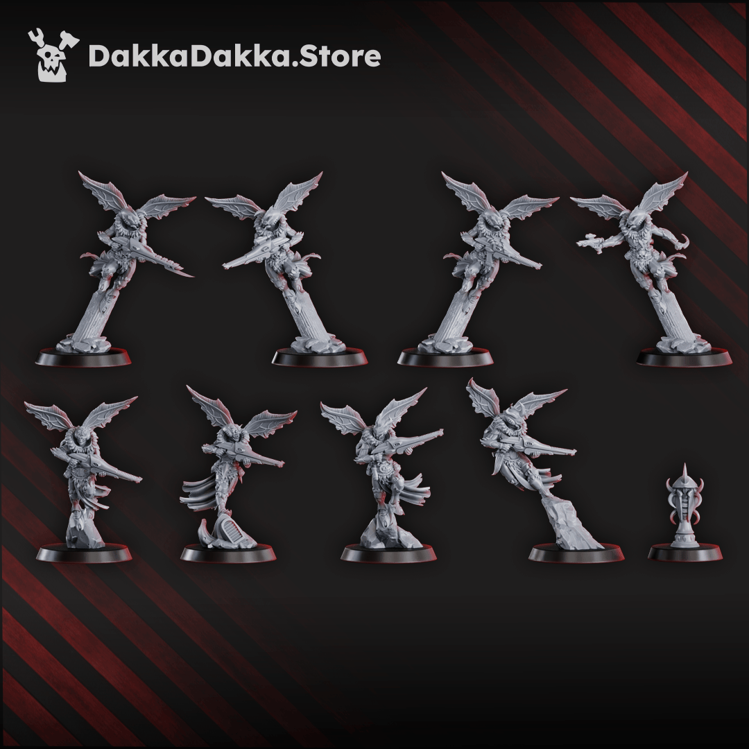Tabletop Terrain Miniature Spacelair Airborne Anchorites Squad (x8)