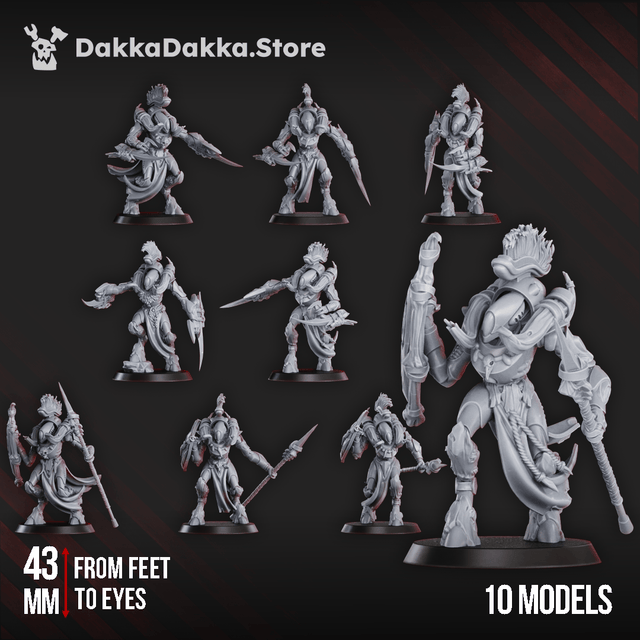 Tabletop Terrain Miniature Spacelair Fighters Squad (x10)
