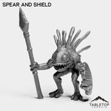 Tabletop Terrain Miniature Spear and Shield Murlocs with Spears