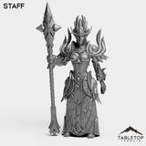 Tabletop Terrain Miniature Staff Darkness Mage Female
