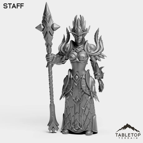 Tabletop Terrain Miniature Staff Darkness Mage Female