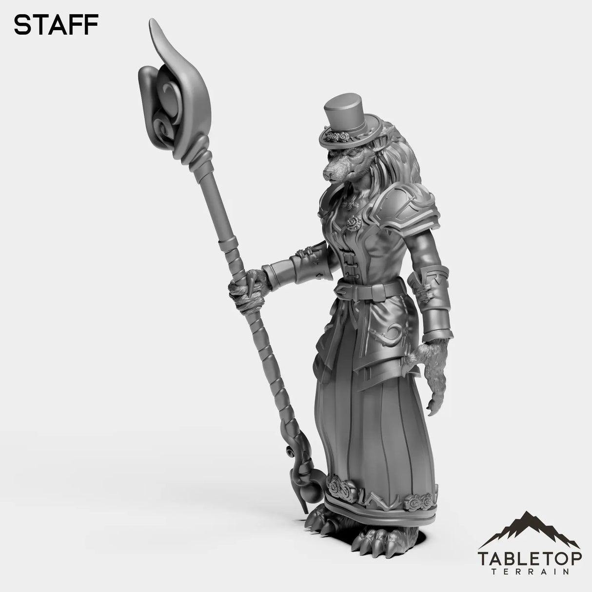 Tabletop Terrain Miniature Staff Werewolf Feral Female