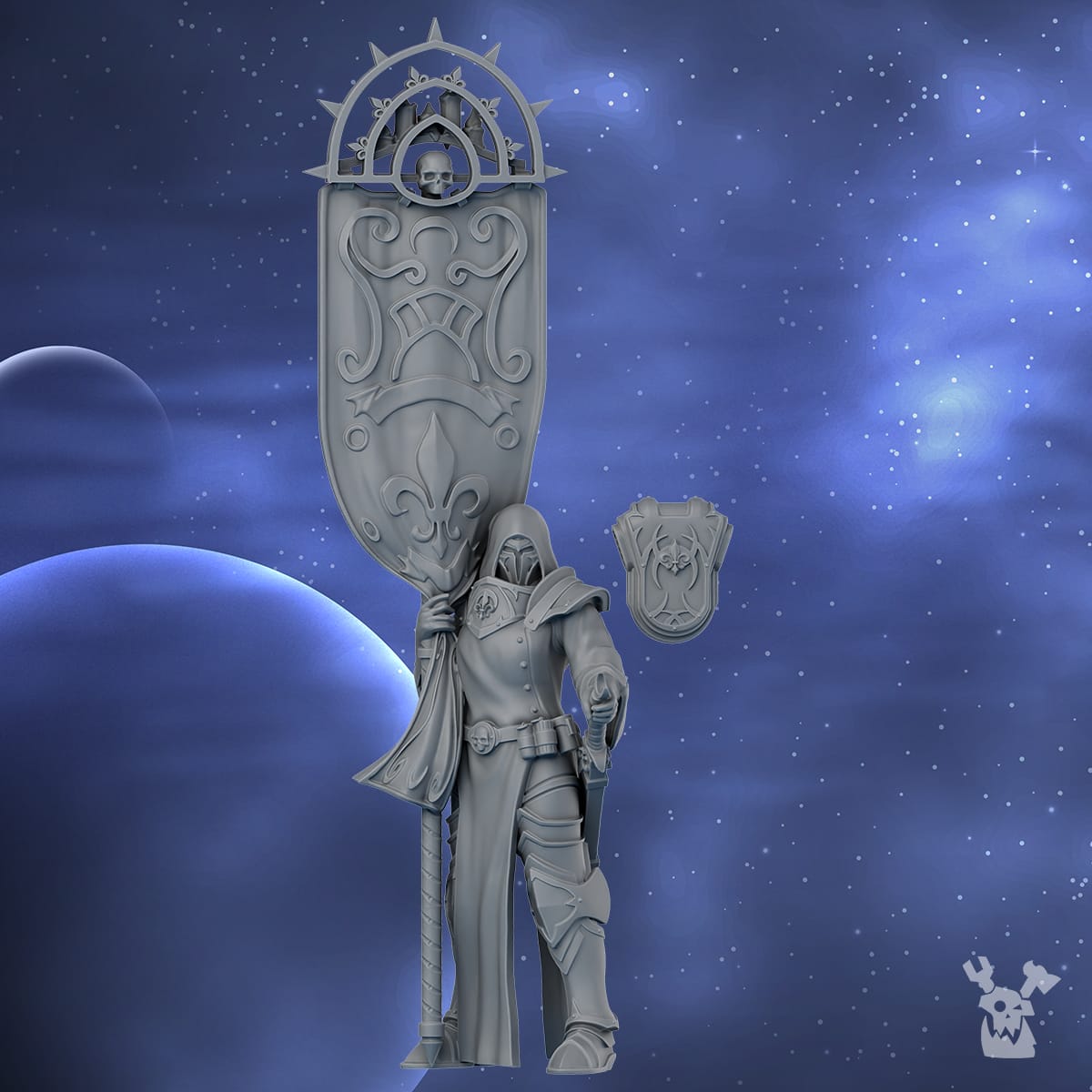 Tabletop Terrain Miniature Standard bearer of the St. Moon