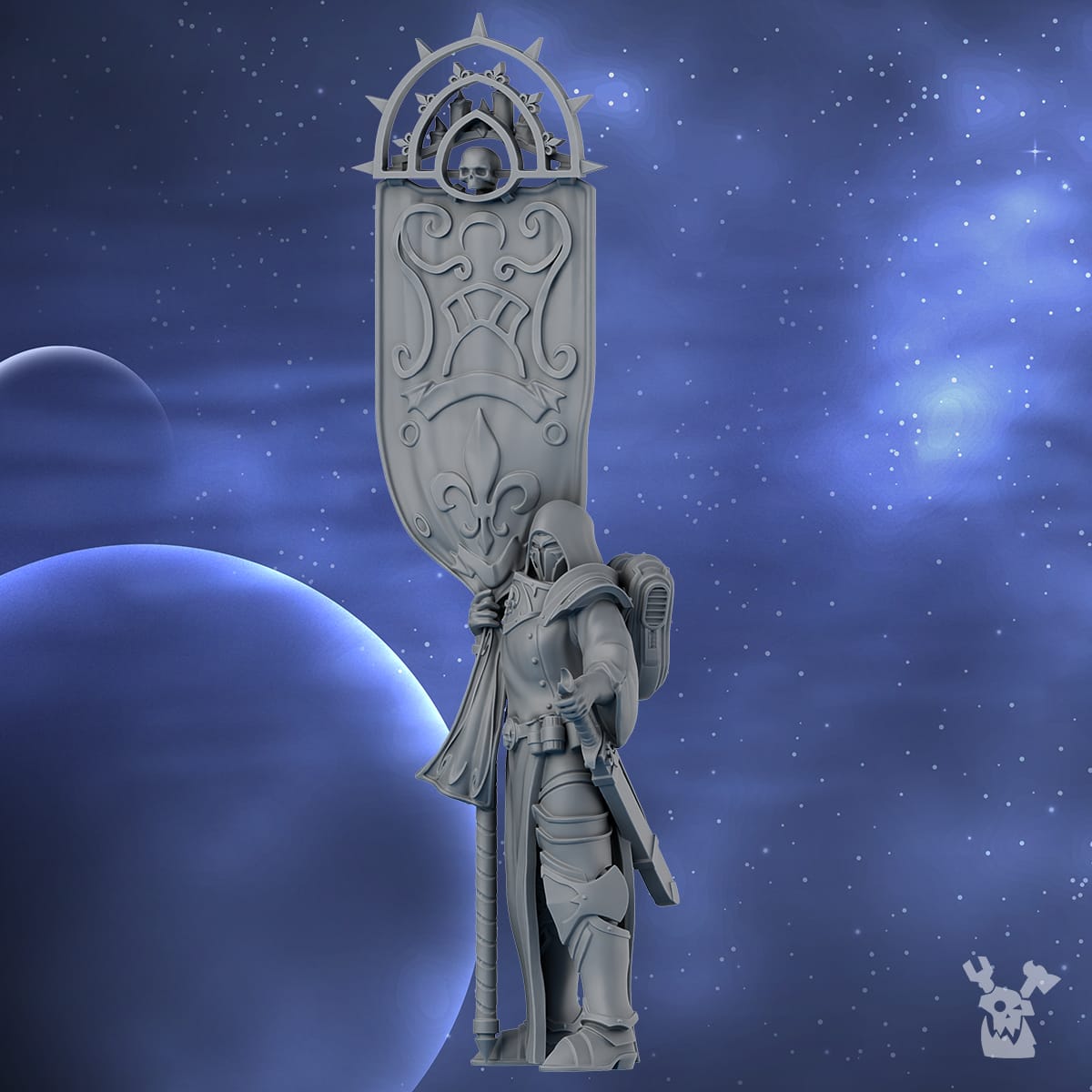 Tabletop Terrain Miniature Standard bearer of the St. Moon