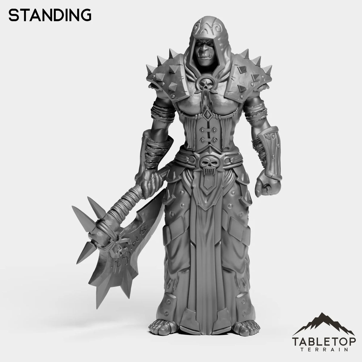Tabletop Terrain Miniature Standing DK Orc Female
