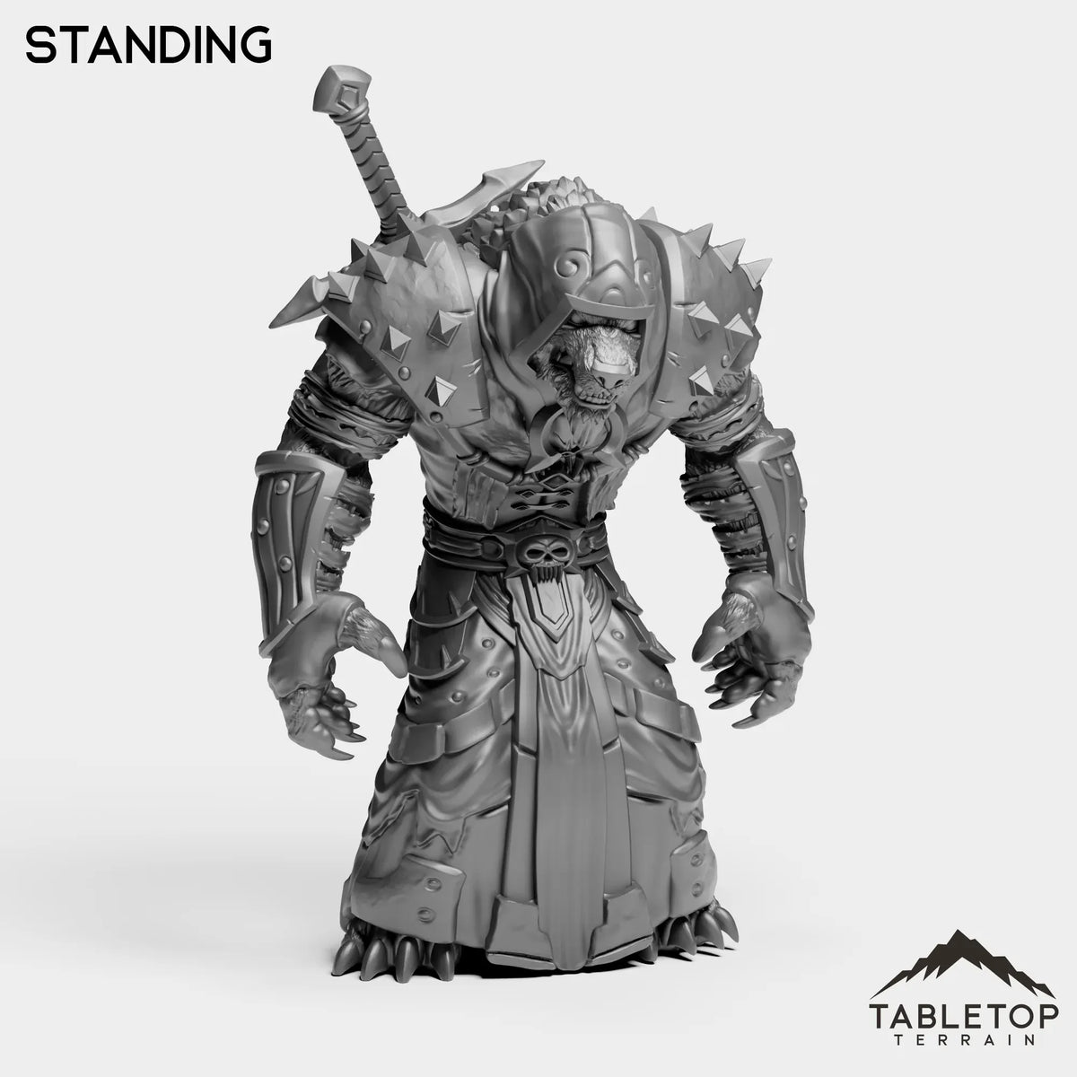 Tabletop Terrain Miniature Standing DK Werewolf