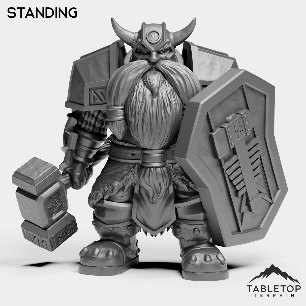 Tabletop Terrain Miniature Standing Dwarf Captain