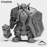 Tabletop Terrain Miniature Standing Dwarf Captain