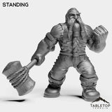 Tabletop Terrain Miniature Standing Dwarf Paladin