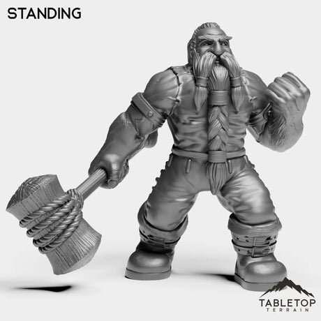 Tabletop Terrain Miniature Standing Dwarf Paladin