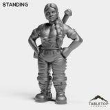 Tabletop Terrain Miniature Standing Dwarf Paladin Female