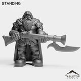 Tabletop Terrain Miniature Standing Dwarf Rifleman