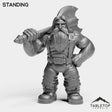 Tabletop Terrain Miniature Standing Dwarf Warrior