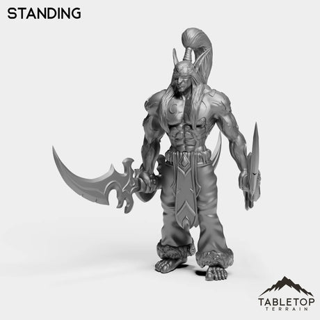 Tabletop Terrain Miniature Standing Elf Demon Hunter