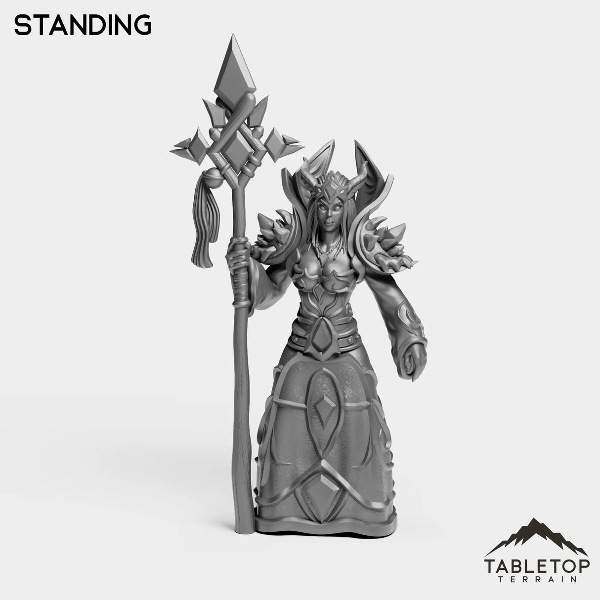Tabletop Terrain Miniature Standing Exiled Mage Female