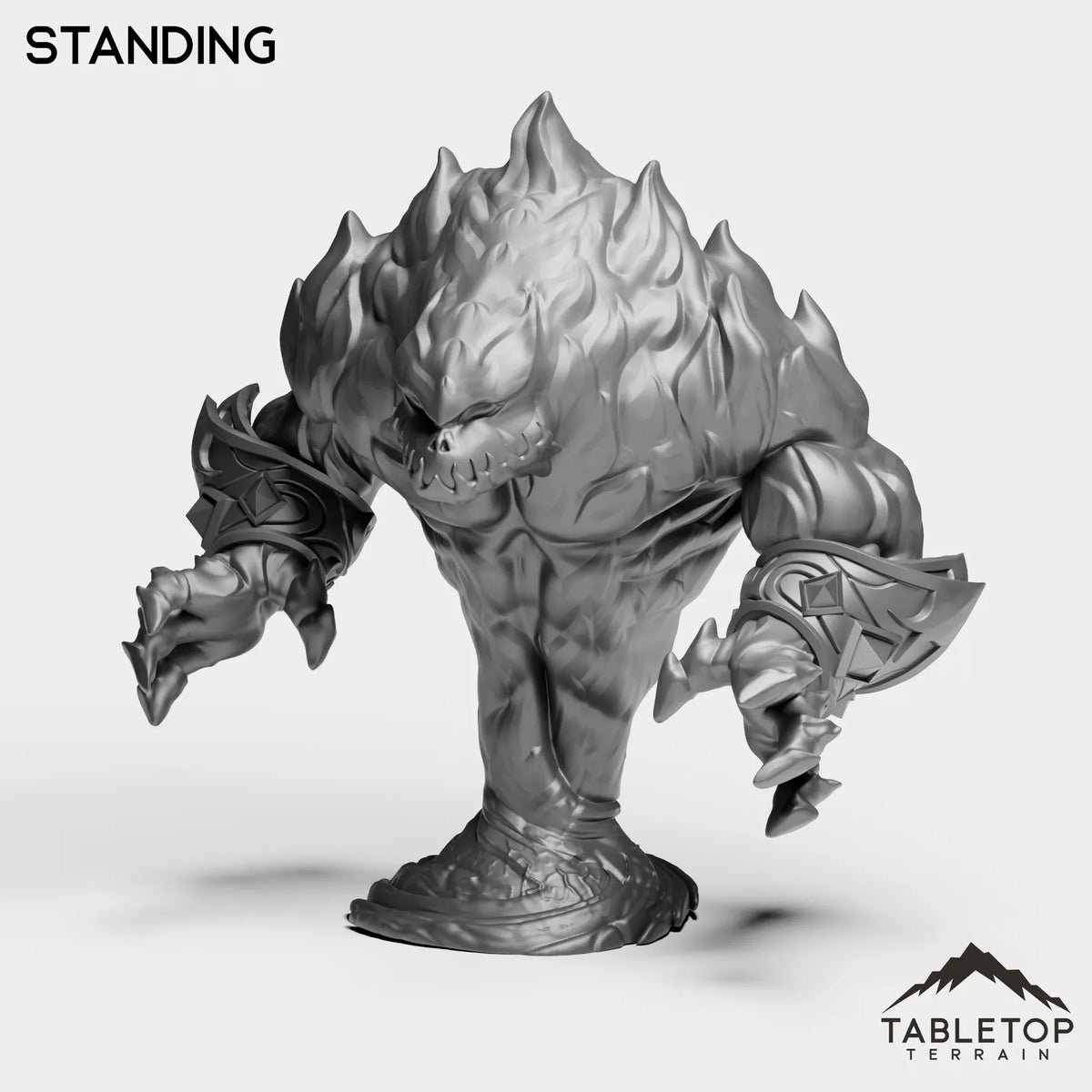 Tabletop Terrain Miniature Standing Fire Elemental Boss