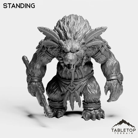 Tabletop Terrain Miniature Standing Furbolg Caster