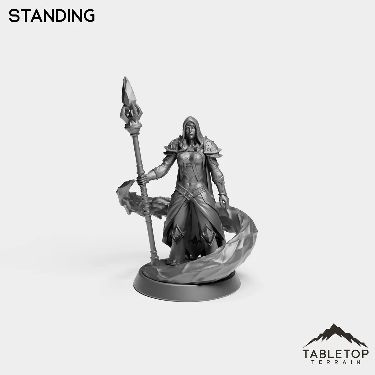 Tabletop Terrain Miniature Standing Human Frost Sorceress