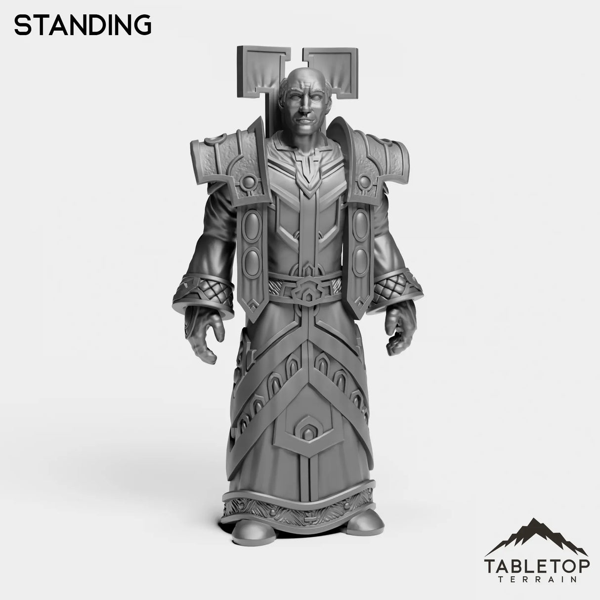 Tabletop Terrain Miniature Standing Human Priest Tier 1