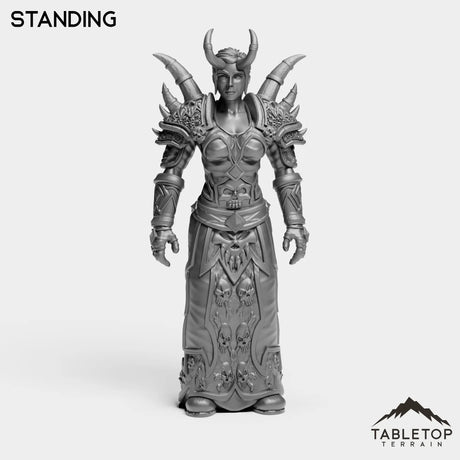 Tabletop Terrain Miniature Standing Human Warlock Tier 1 Female