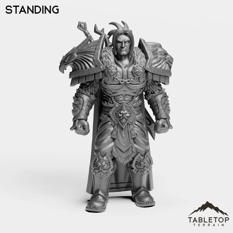 Tabletop Terrain Miniature Standing Human Warrior King