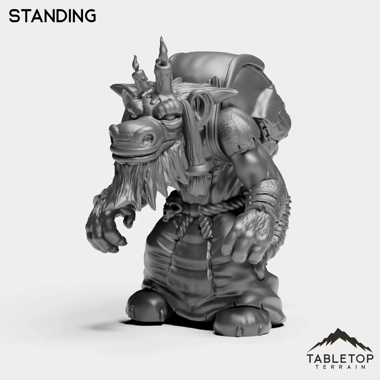 Tabletop Terrain Miniature Standing Kobold Pyromancer