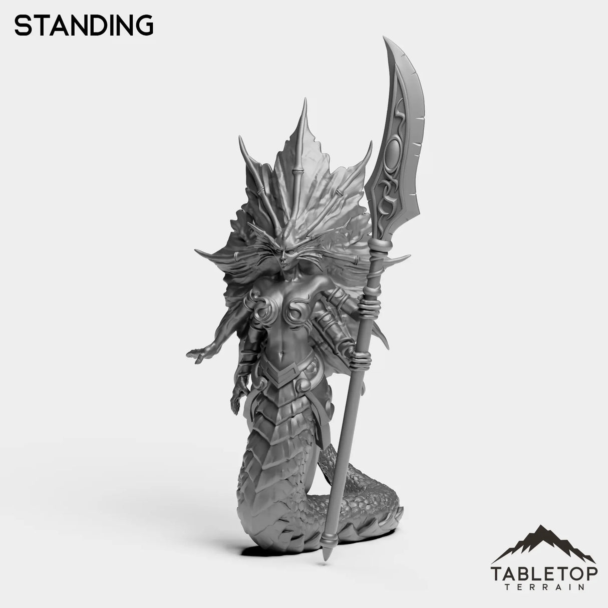 Tabletop Terrain Miniature Standing Naga Summoner