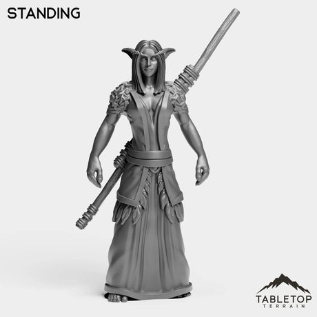 Tabletop Terrain Miniature Standing Night Druid Starter Female