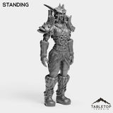 Tabletop Terrain Miniature Standing Night Hunter Female Tier 1