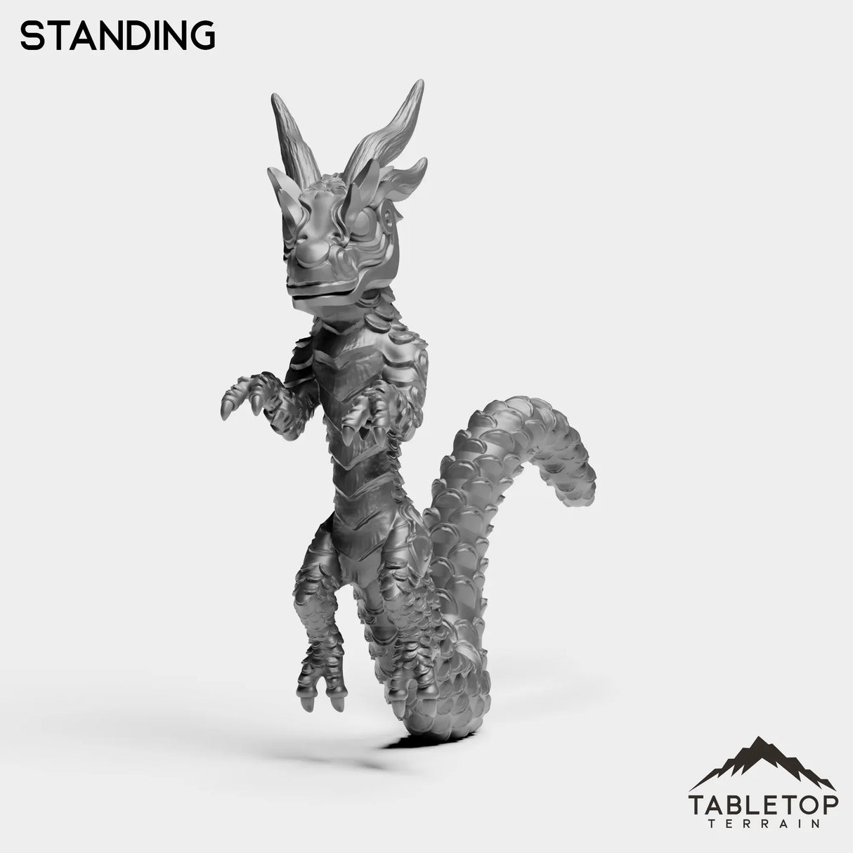 Tabletop Terrain Miniature Standing Panda Dragon Serpent