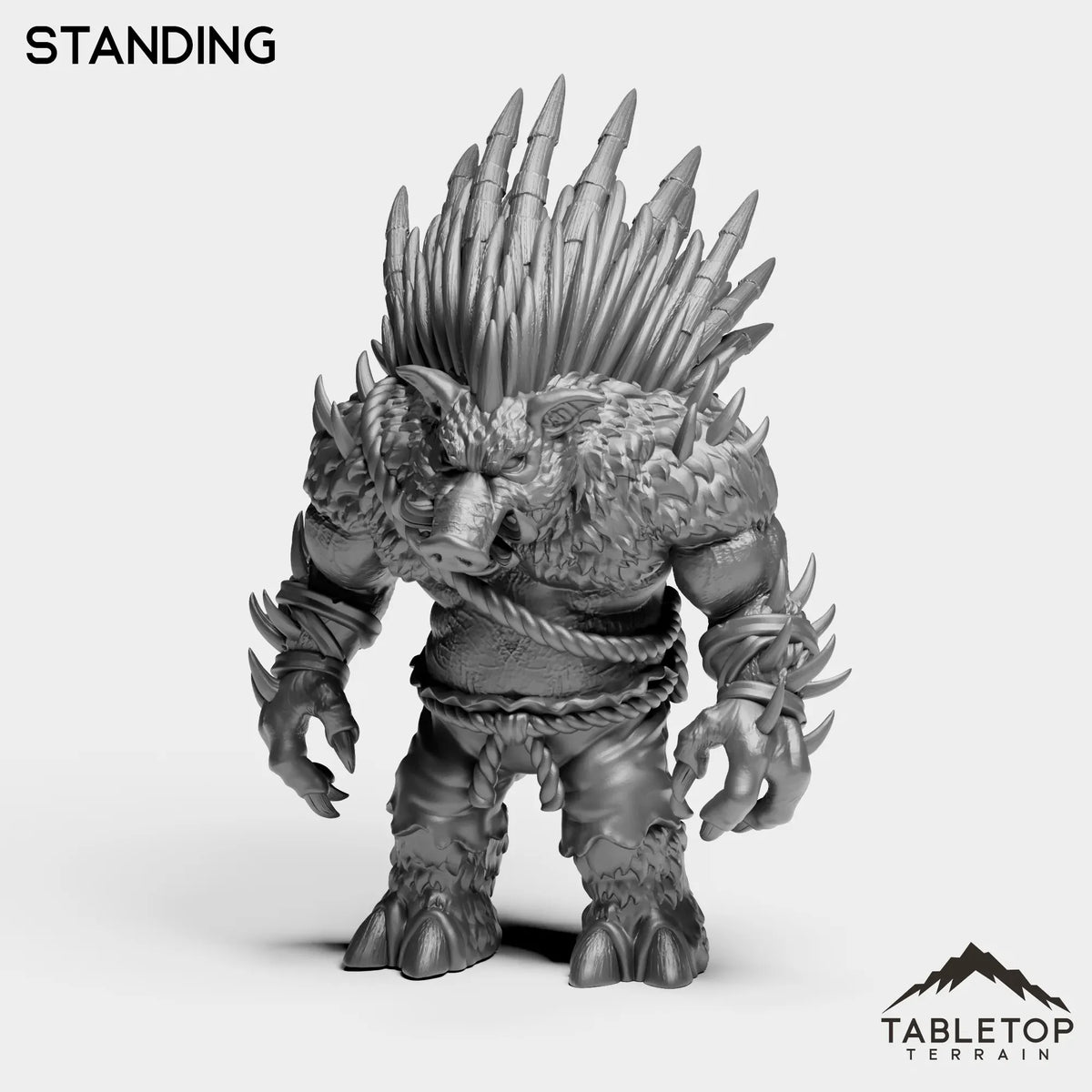 Tabletop Terrain Miniature Standing Quilboar Hunter