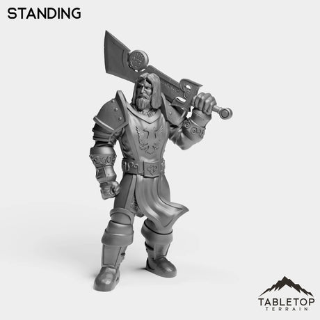 Tabletop Terrain Miniature Standing Silver Paladin Highlord