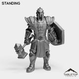 Tabletop Terrain Miniature Standing Silver Paladin Knight
