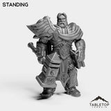 Tabletop Terrain Miniature Standing Silver Paladin Lightbearer