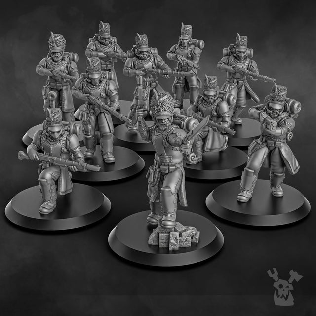 Tabletop Terrain Miniature Steam Guard Assembly Kit