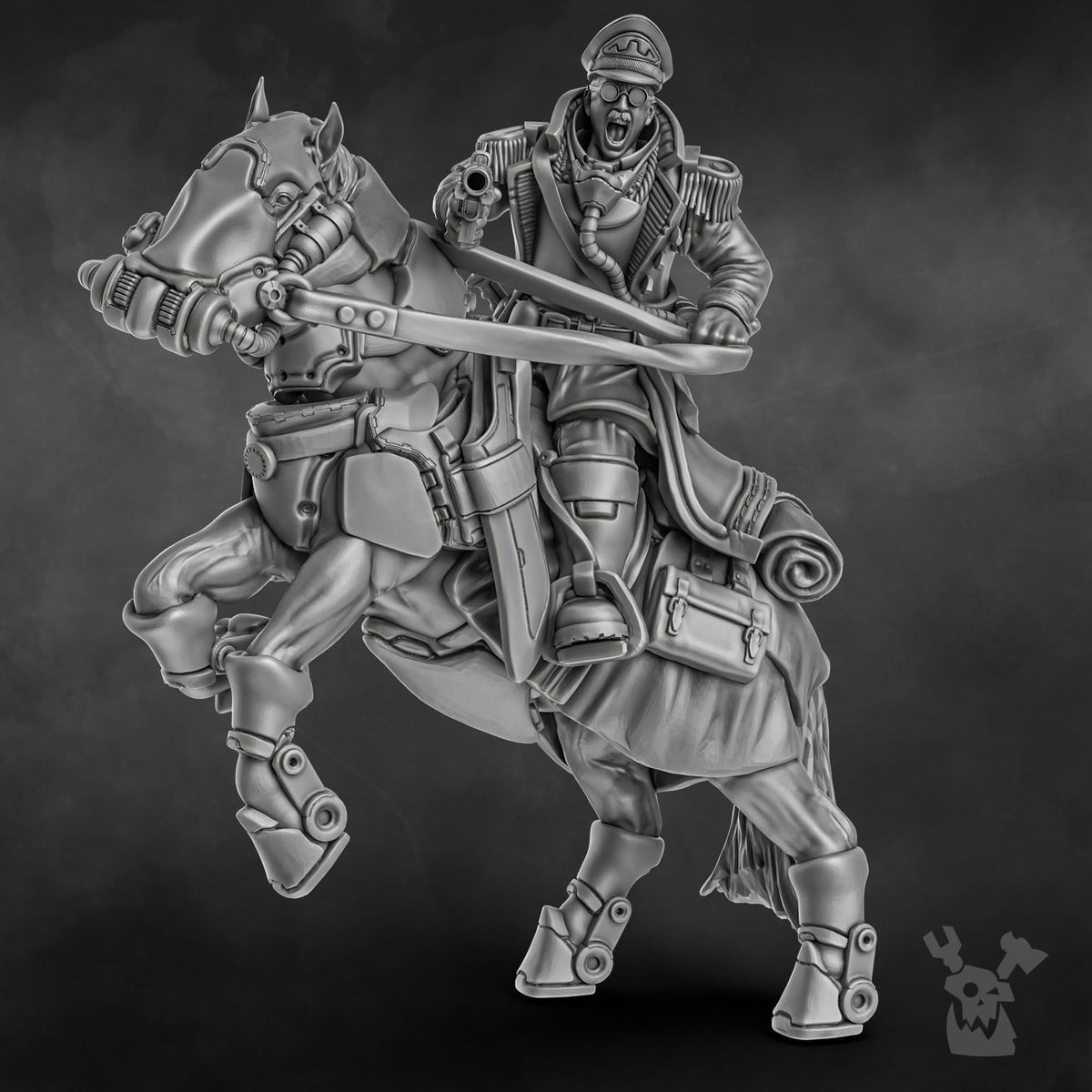 Tabletop Terrain Miniature Steamguard Cavalry Lord Commissar
