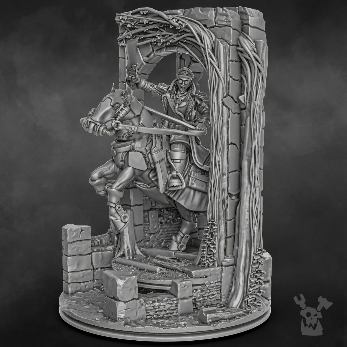 Tabletop Terrain Miniature Steamguard Cavalry Lord Commissar