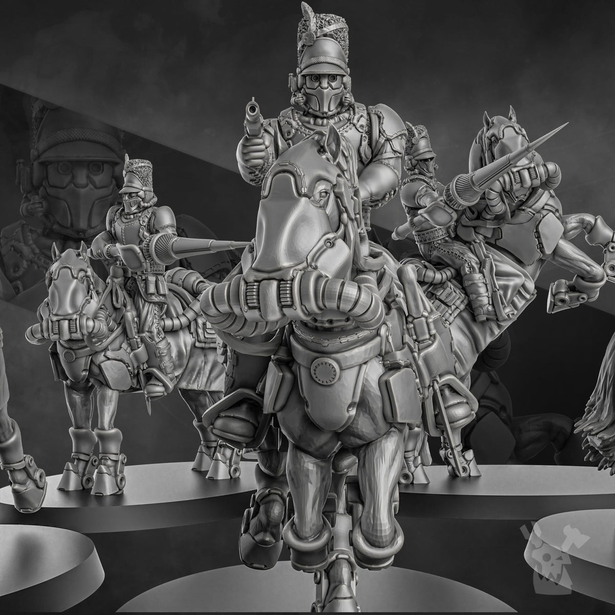 Tabletop Terrain Miniature Steamguard Cavalry x5